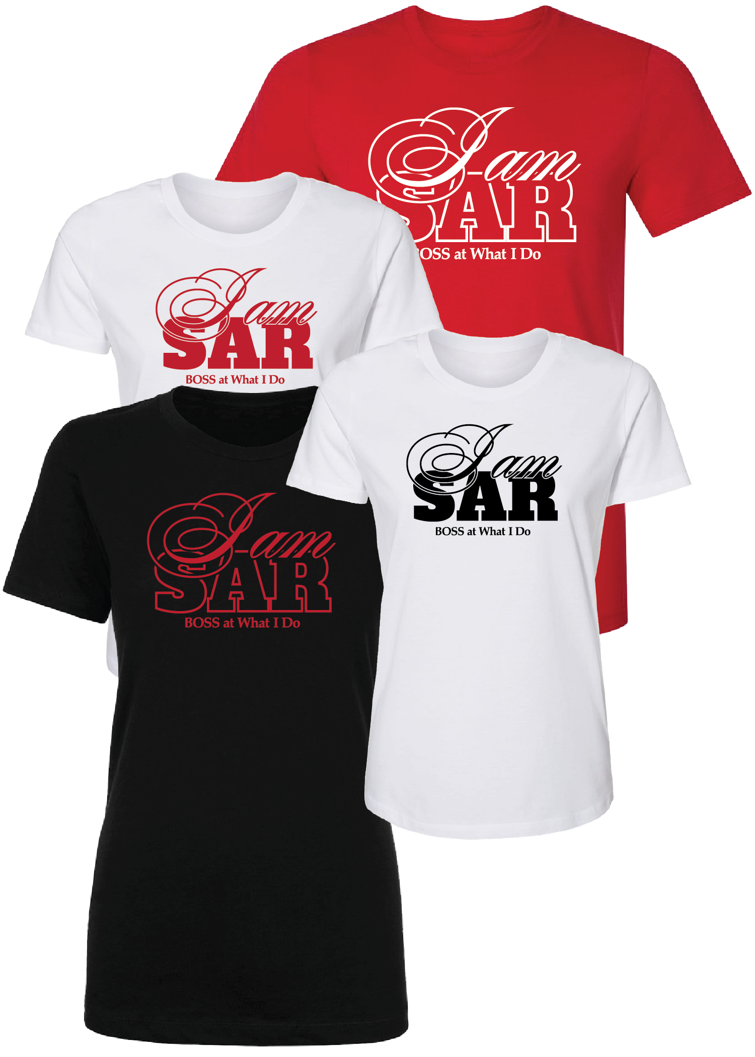 LIMITED EDITION:  I AM SAR - BOSS TEE in script (PRE-SALE)